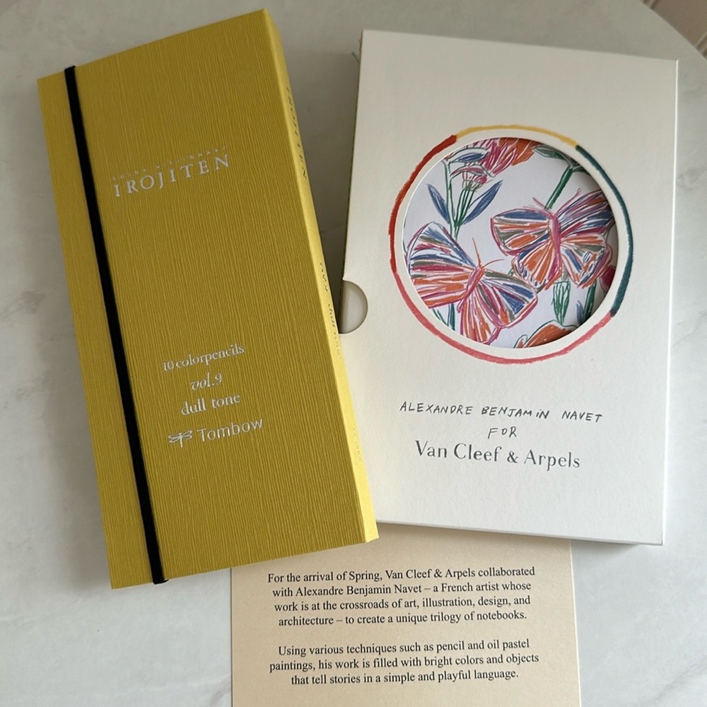 Van Cleef & Arpels Alexandre Benjamin Navet Notebooks and Colored Pencils